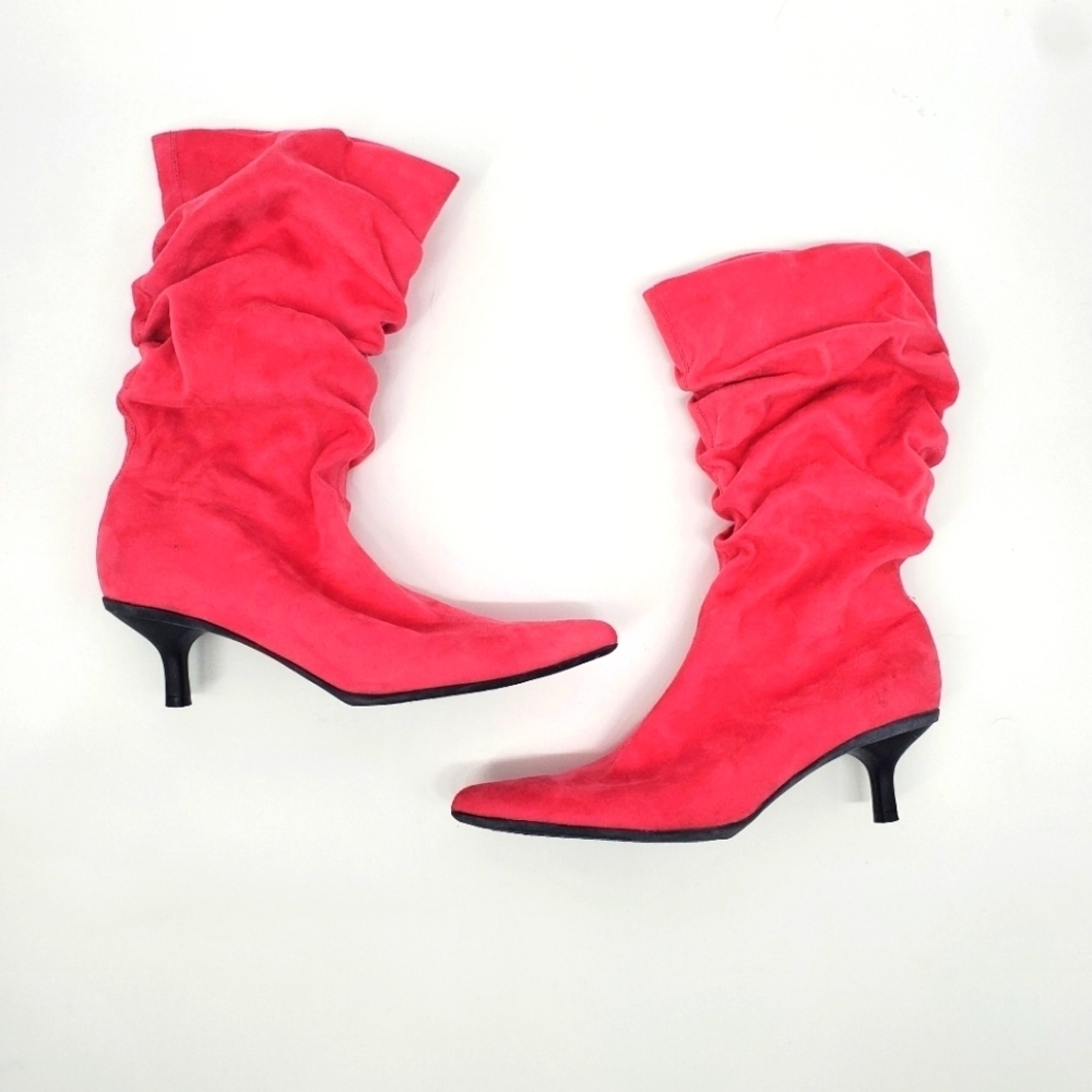 Predictions Shoe Women's 10 Pink Pointed Toe Slouch Boots